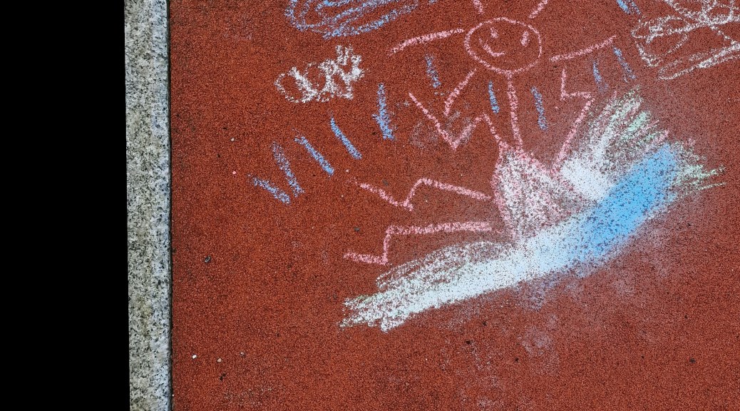 chalk drawing on the sidewalk